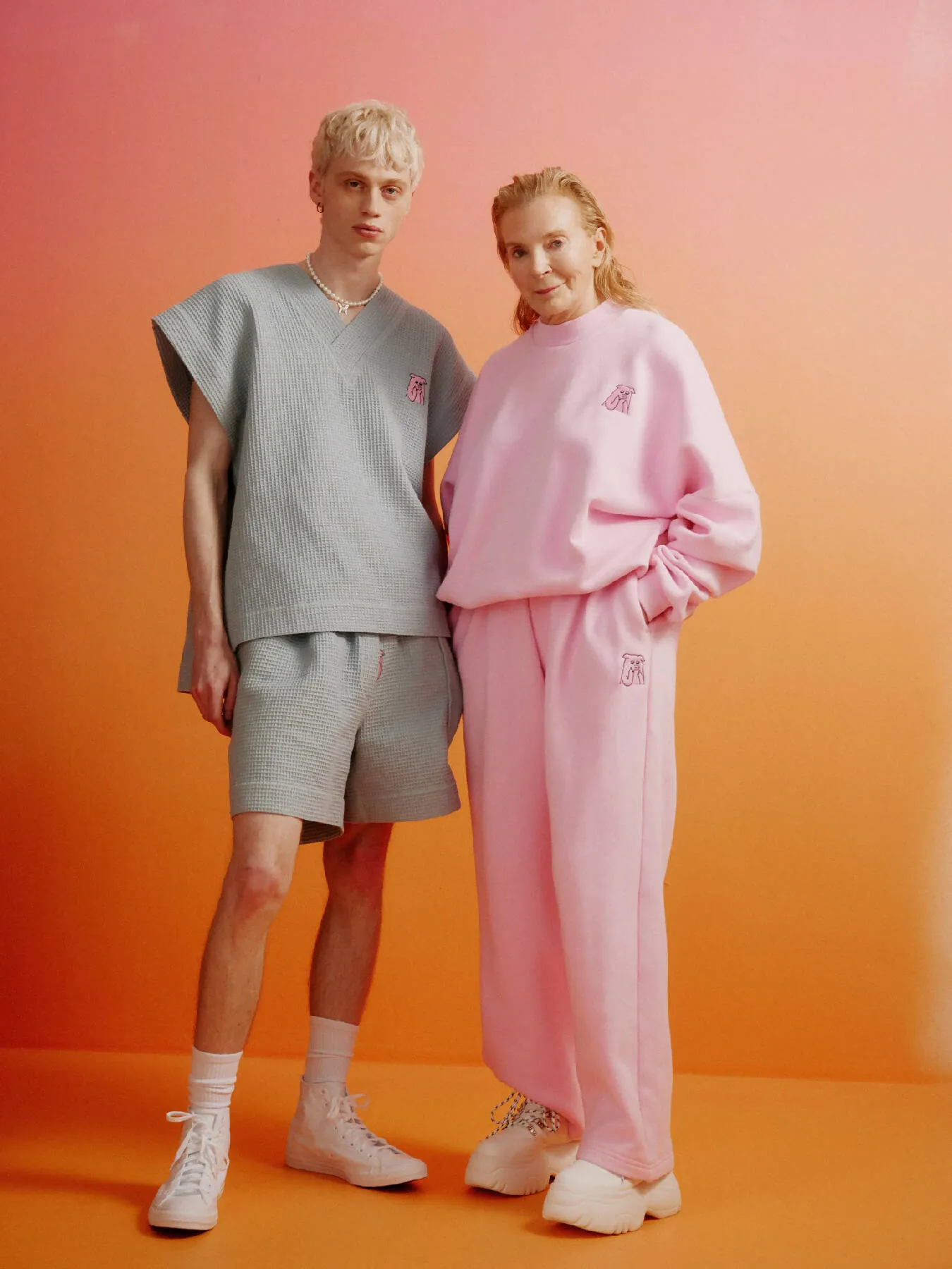 100% cotton - Straight-leg Pink Sweatpants