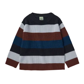 1524-Classic Sweater-Clay/Ice/Dark Navy/Pond