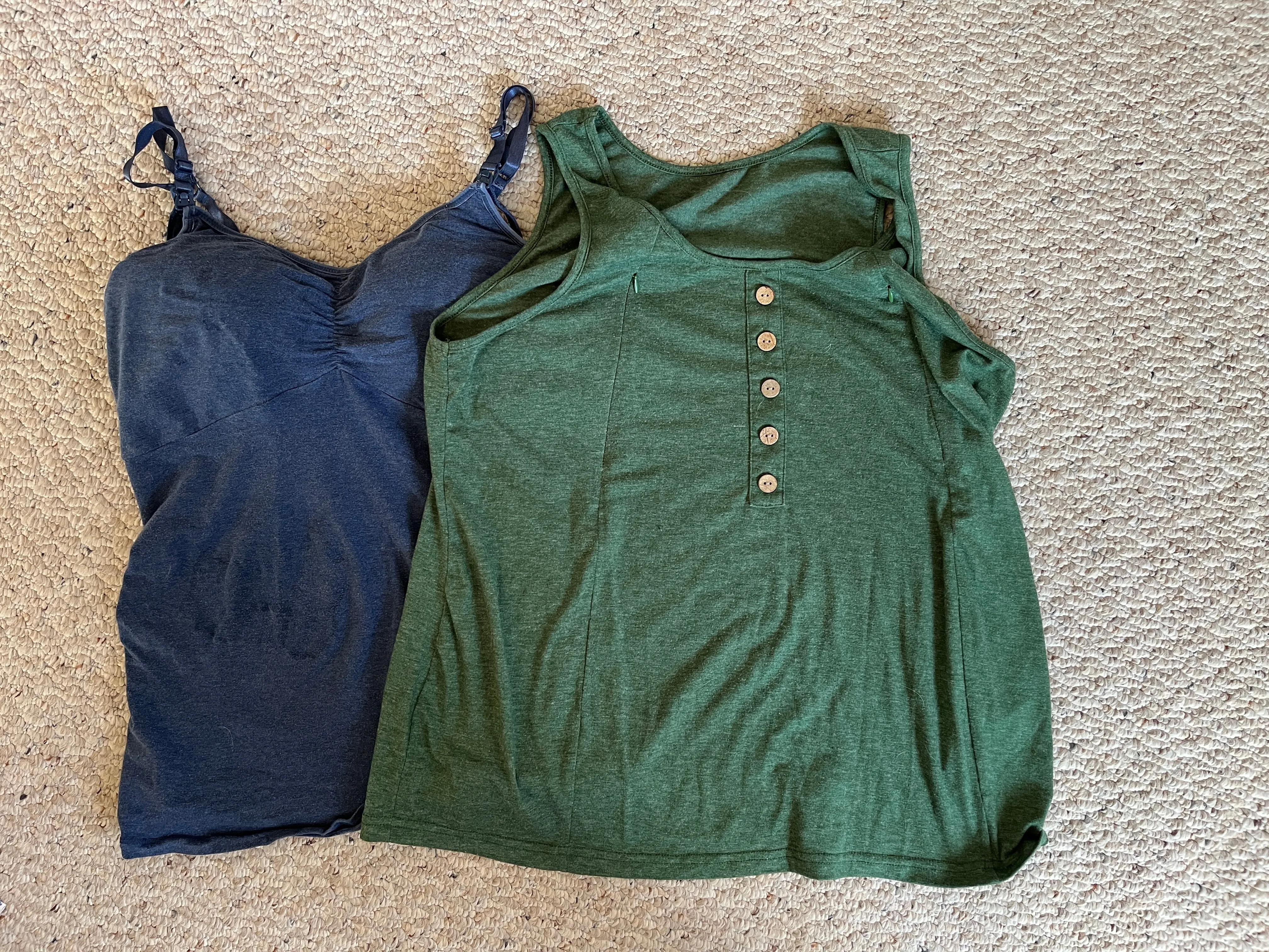2 Nursing Tank Tops – Size Large (Shein & Ripe Maternity), Maternity L (12-14)
