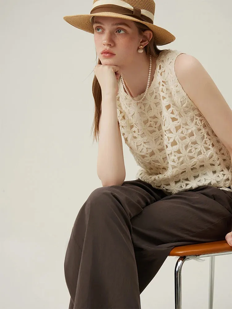 Beautiful Hollow Out Sleeveless Top