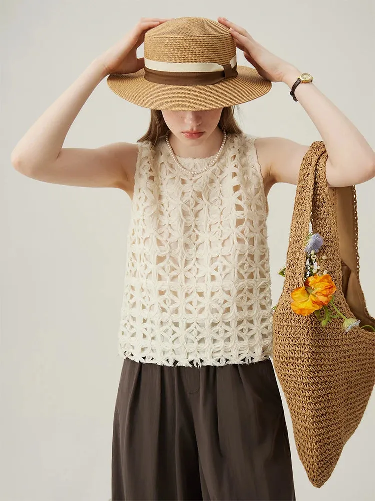Beautiful Hollow Out Sleeveless Top