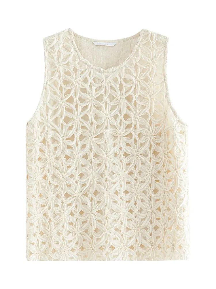 Beautiful Hollow Out Sleeveless Top