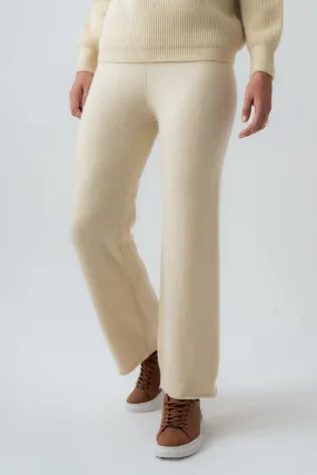 Beige Straight Fit Trousers