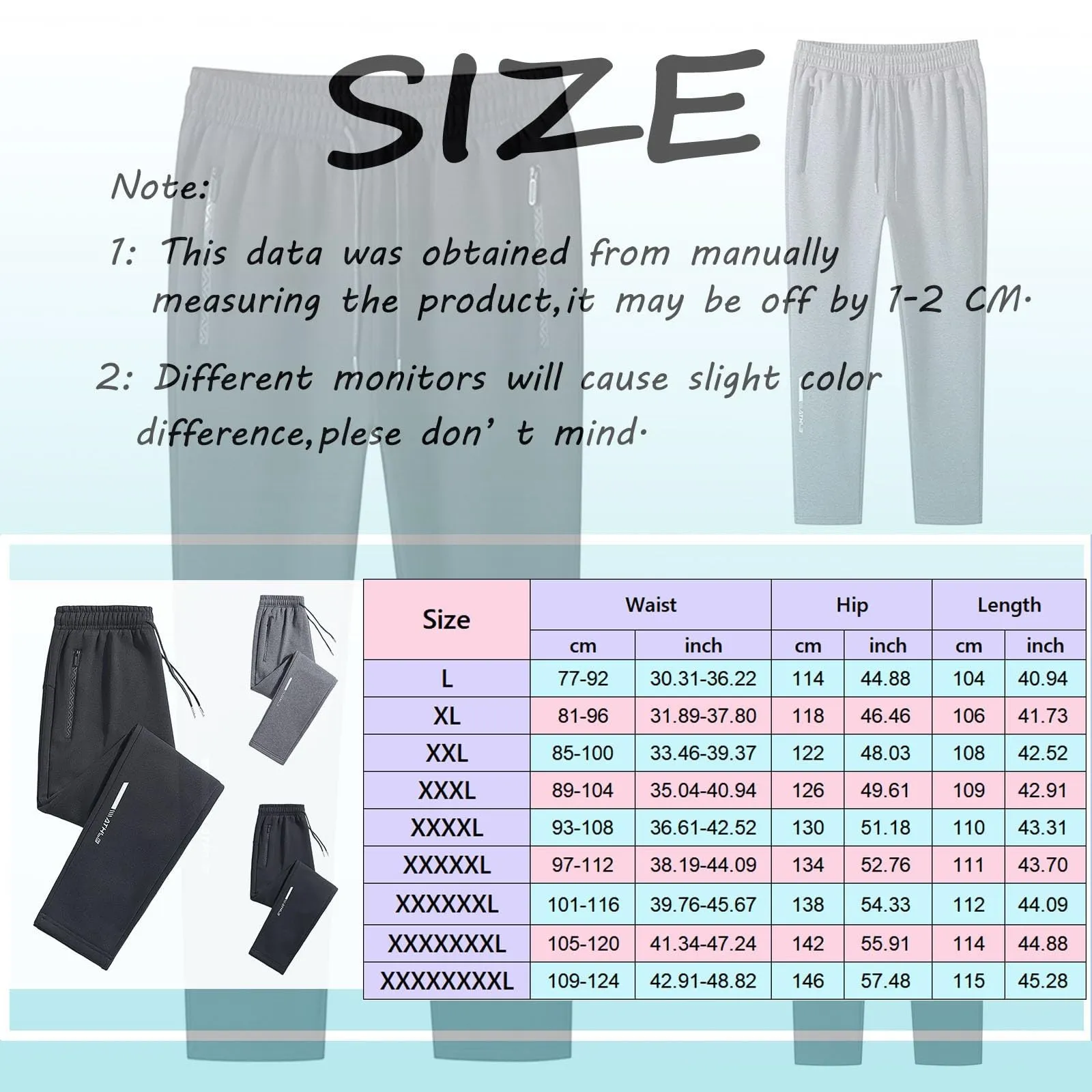 Blue Chic Store Unisex Ultra Stretch Active Pants Quick Drying Pants for Women Men Comfyfit Waterproof Breathable Sweatpants Elastic Waist Pants,Black,XXXXXXL