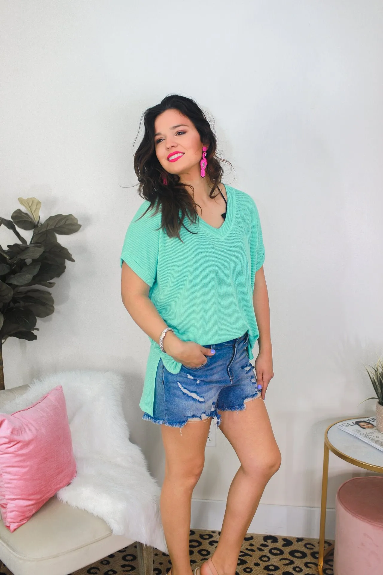 Brianna Ribbed Tee