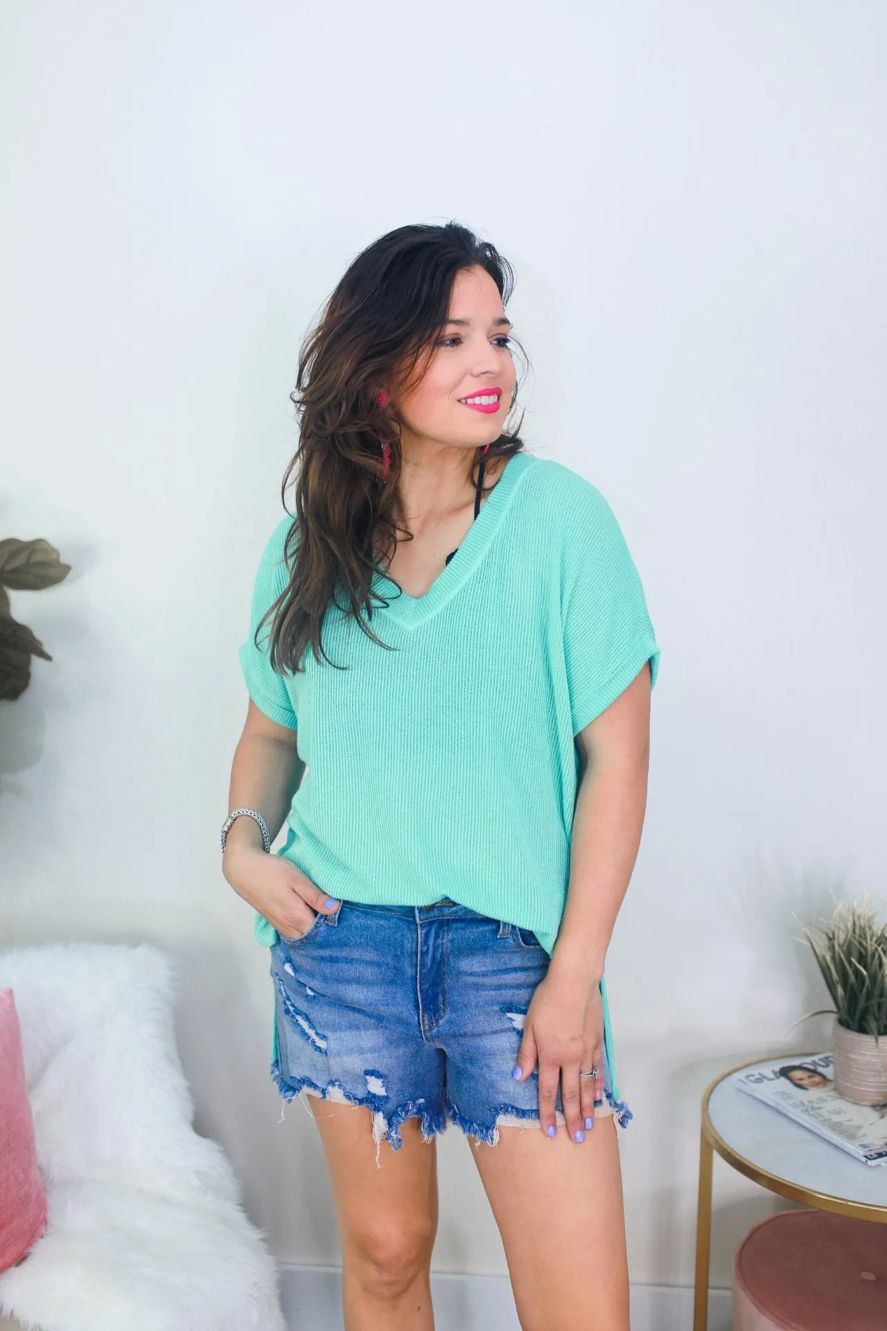 Brianna Ribbed Tee