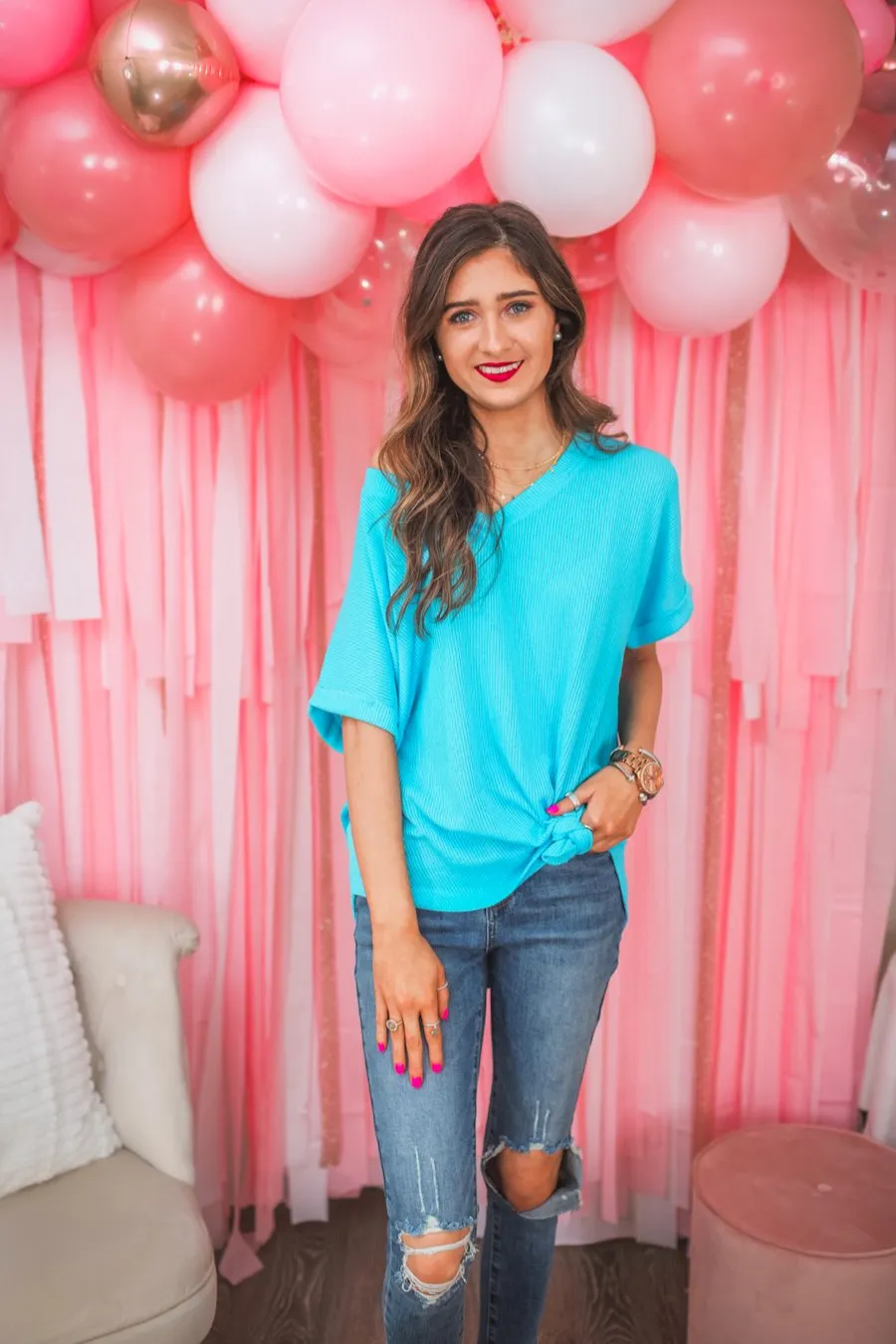 Brianna Ribbed Tee