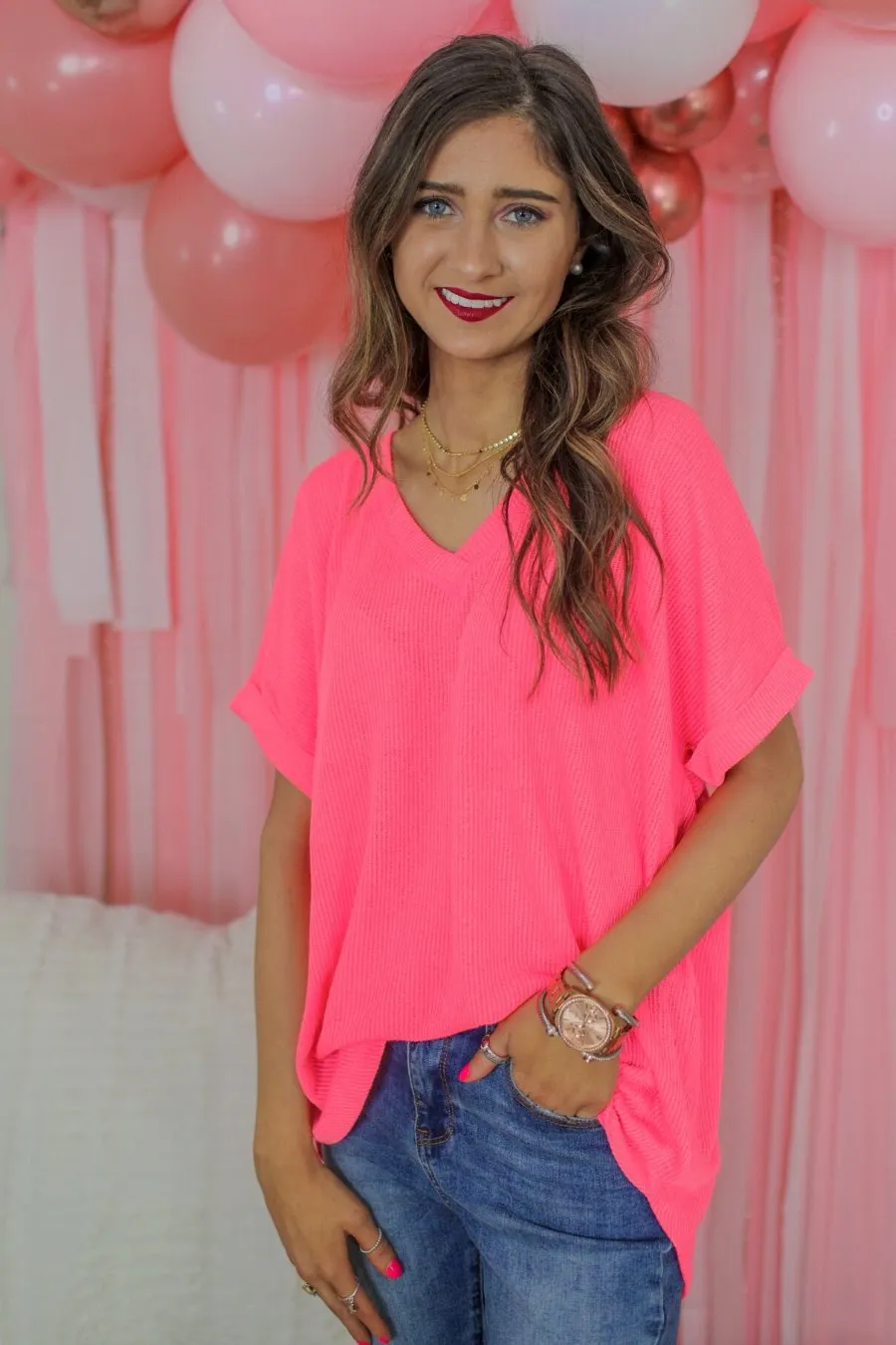Brianna Ribbed Tee