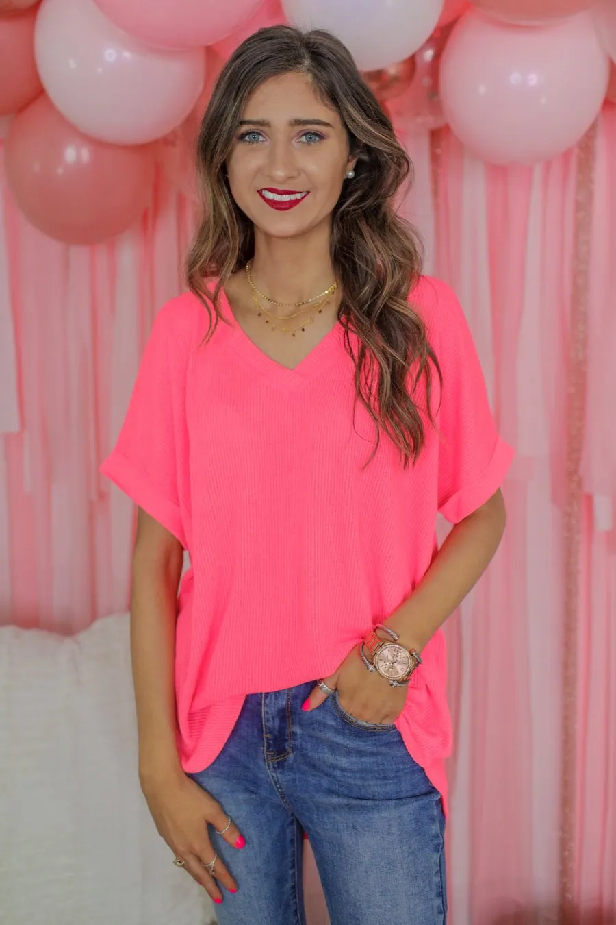 Brianna Ribbed Tee