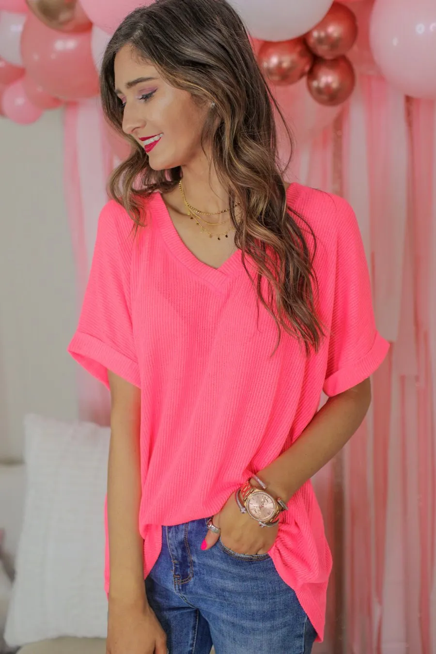 Brianna Ribbed Tee