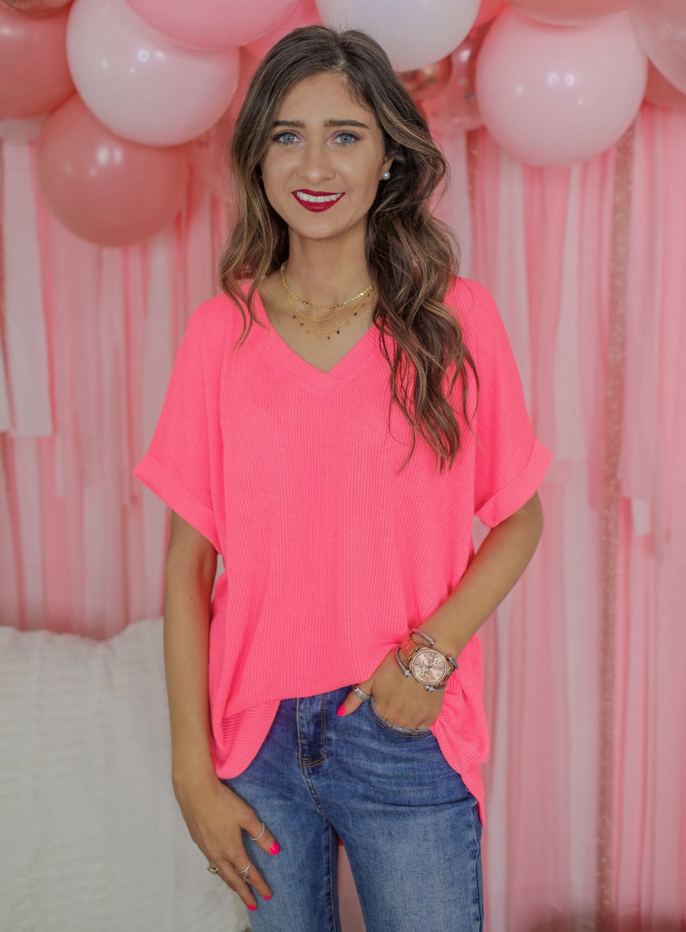 Brianna Ribbed Tee