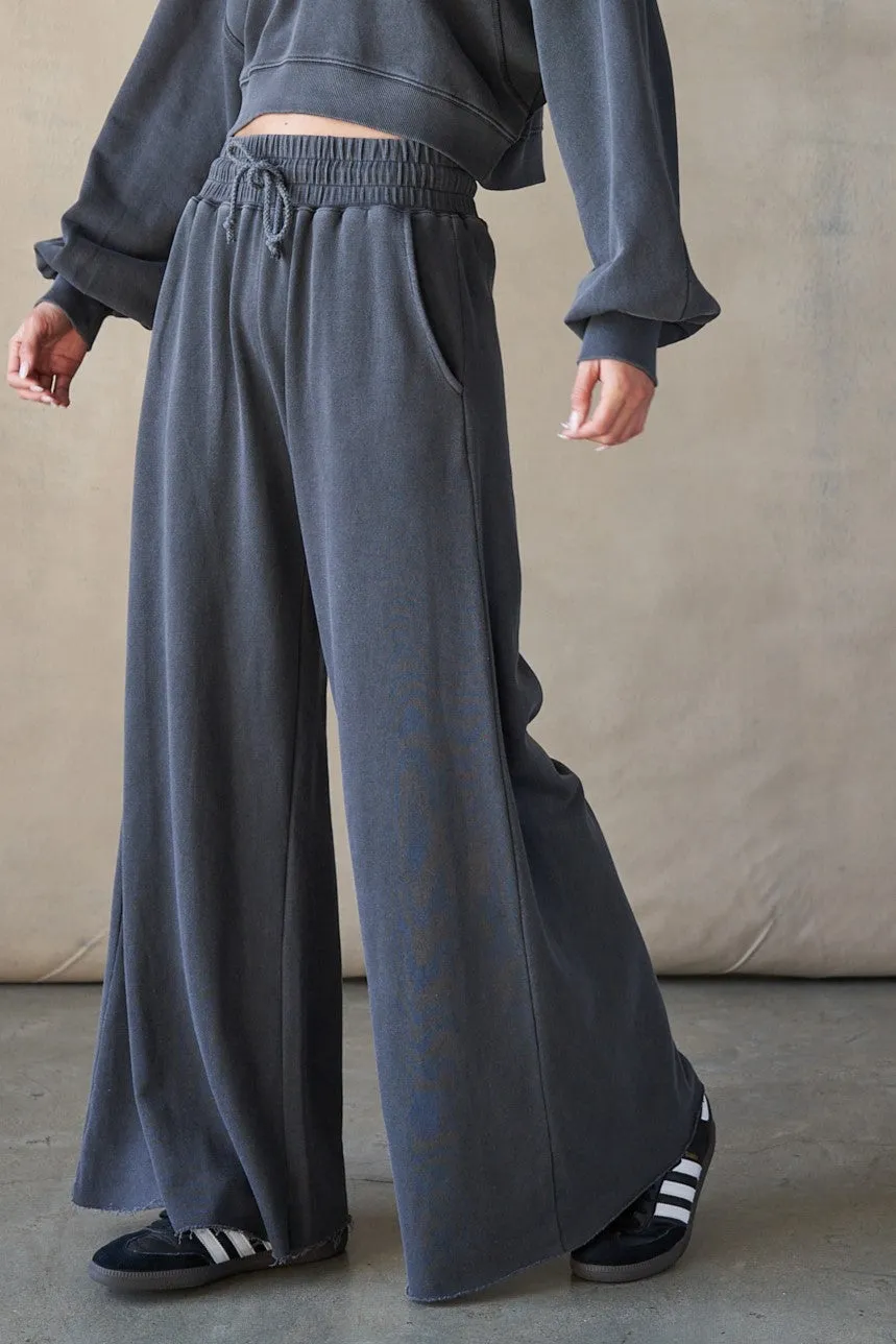Charcoal Wide Leg Sweats