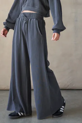Charcoal Wide Leg Sweats