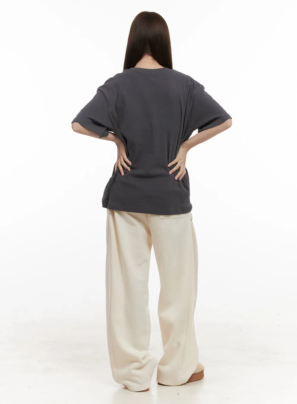 Chic Button Detail Sweatpants OD412