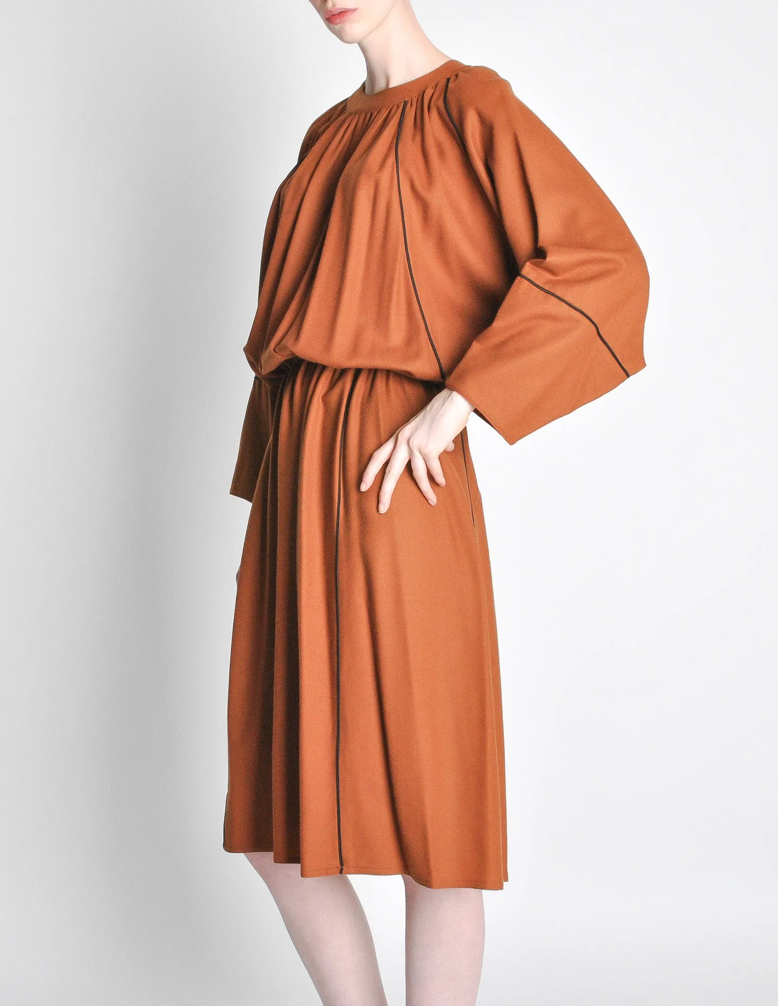 Chloe Vintage Rust Wool Dress