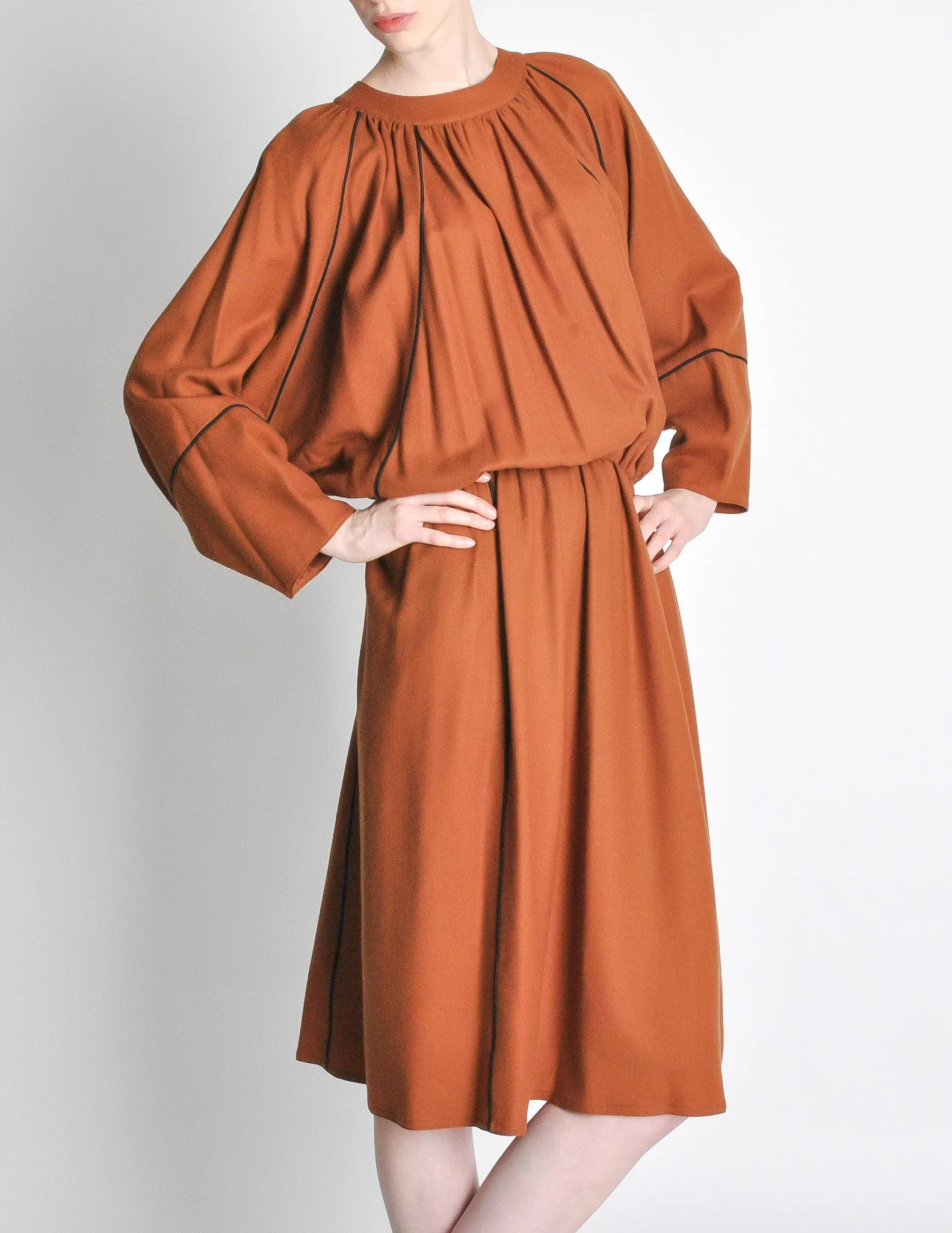 Chloe Vintage Rust Wool Dress