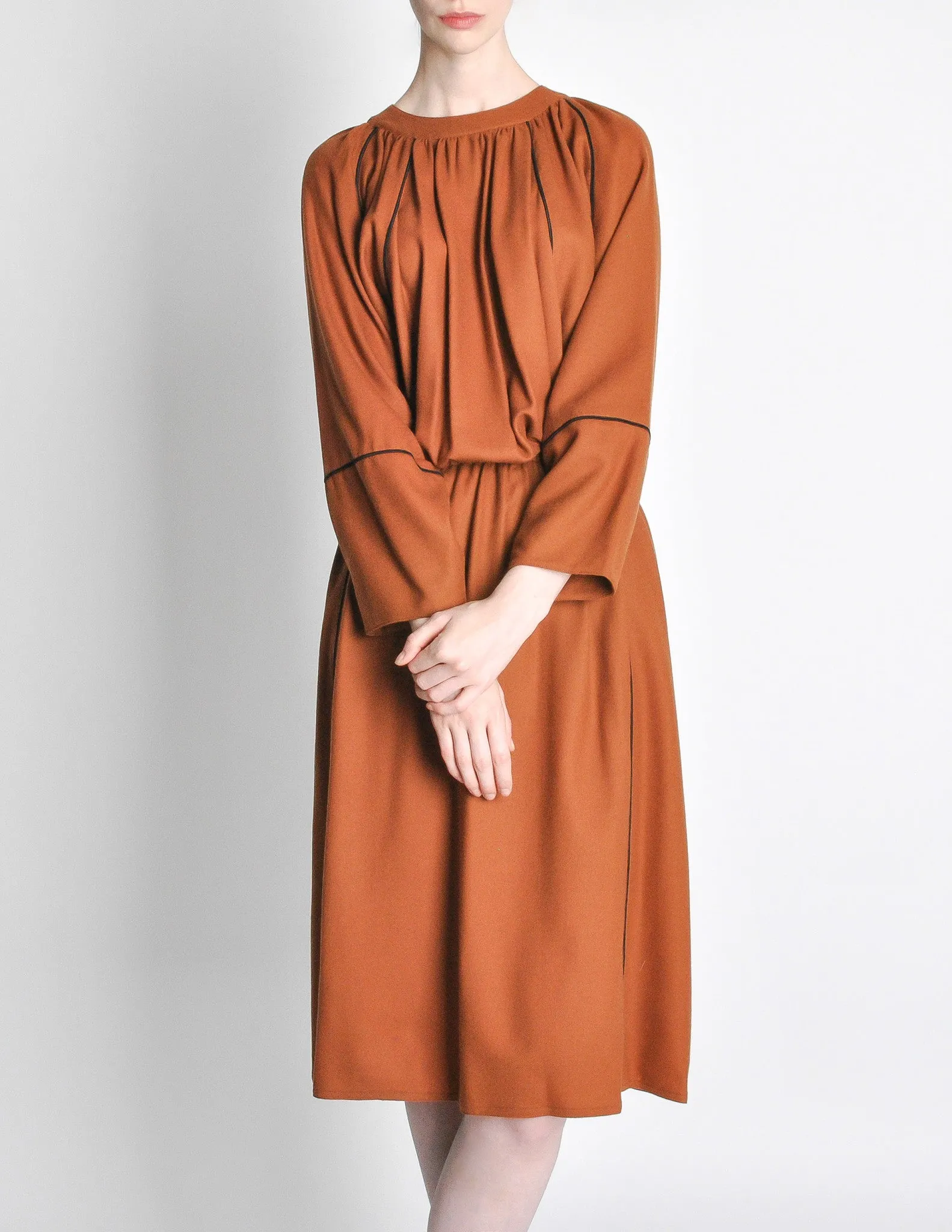 Chloe Vintage Rust Wool Dress