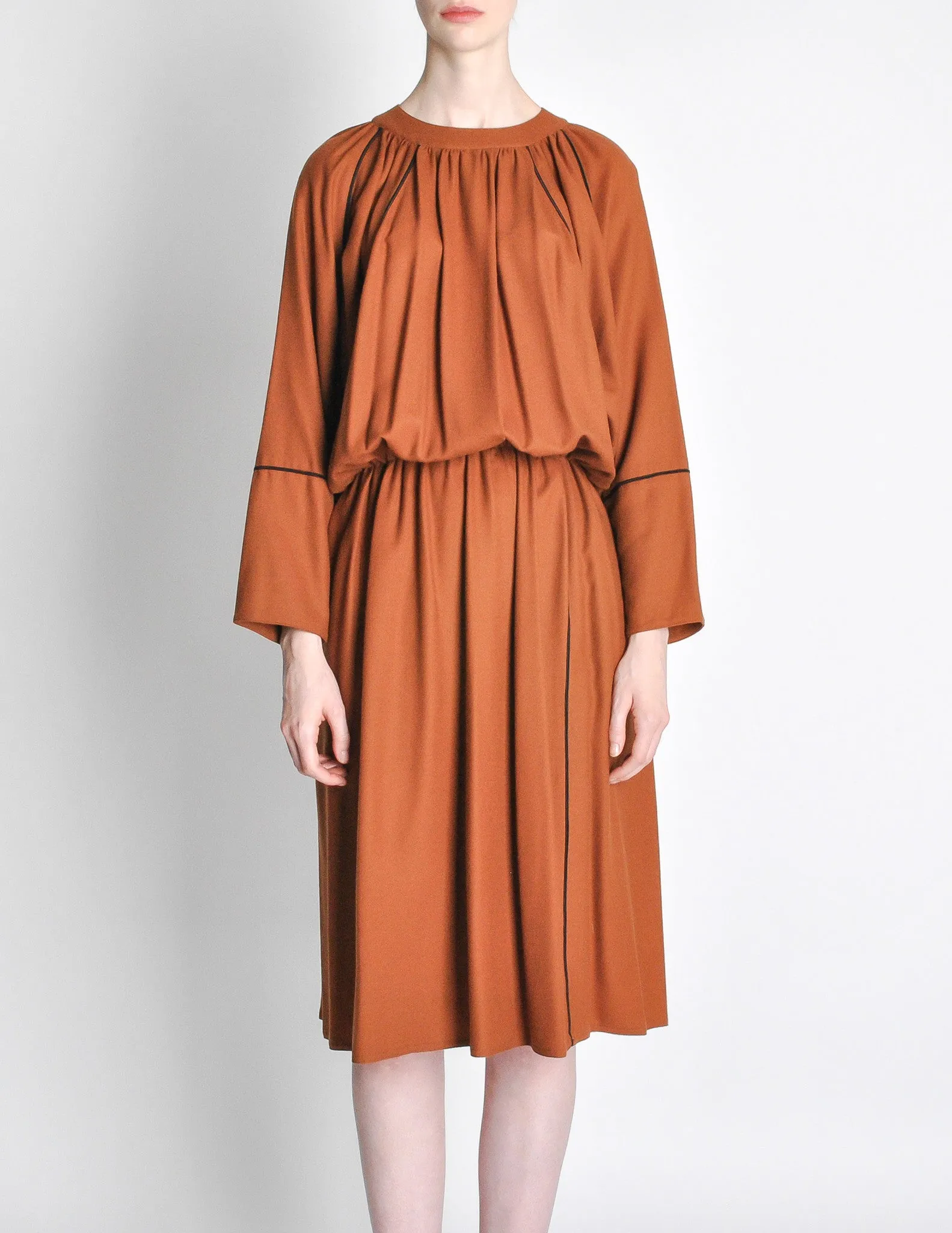 Chloe Vintage Rust Wool Dress