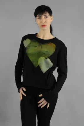Crop Sweater Lemon Heart
