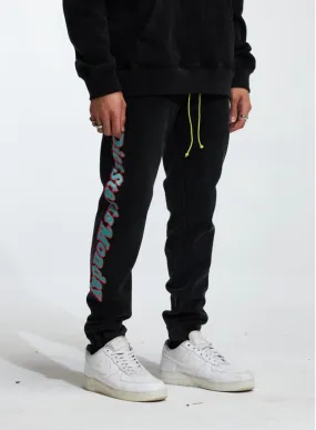 DIET STARTS MONDAY - SPELL OUT SWEATPANTS - BLACK