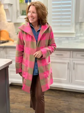 Dylan Carey Check Hood Coat