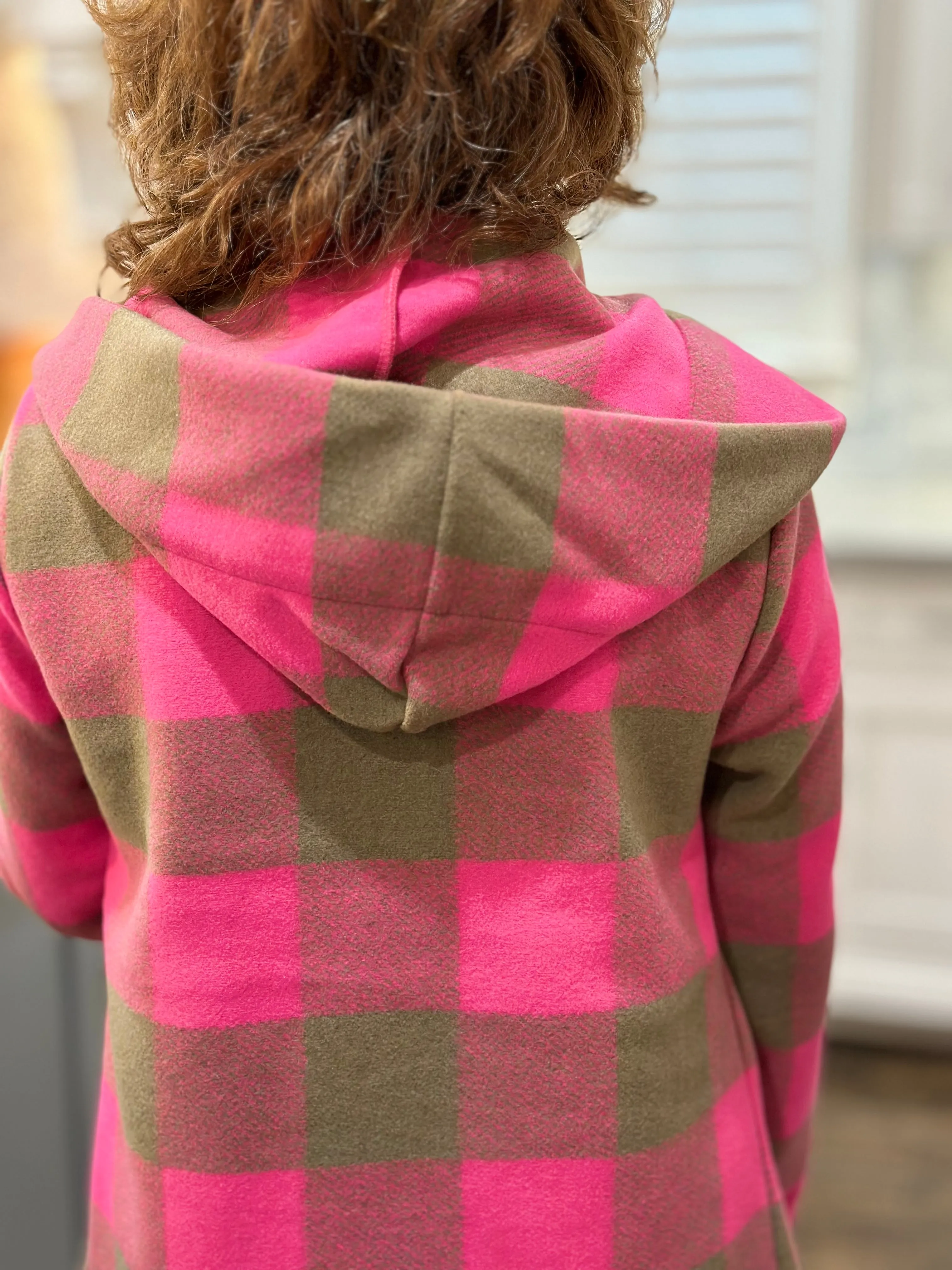 Dylan Carey Check Hood Coat