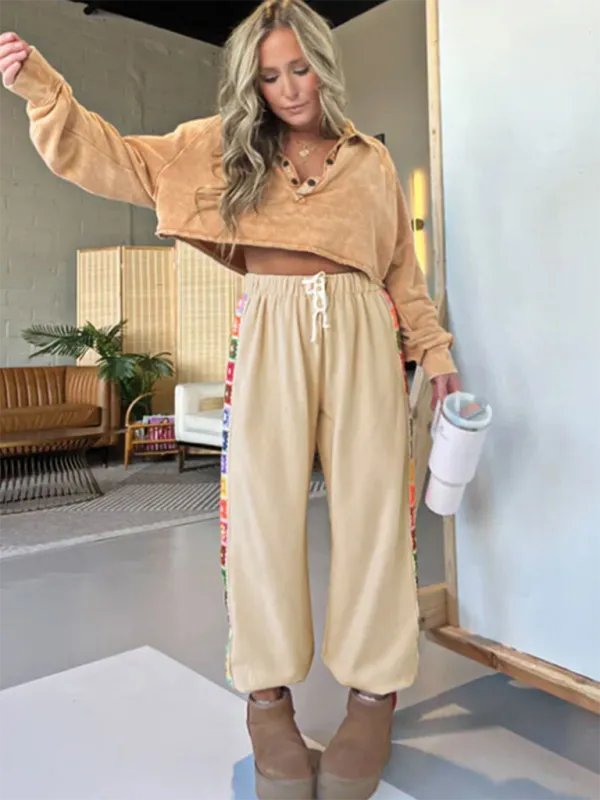 Ethnic loose sweatpants