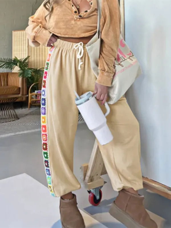 Ethnic loose sweatpants