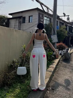 European and American Street Jazz Dance Sweatpants for Women, Sweet Printed Loose High-Waisted Casual Pants, Hip-Hop Joggers