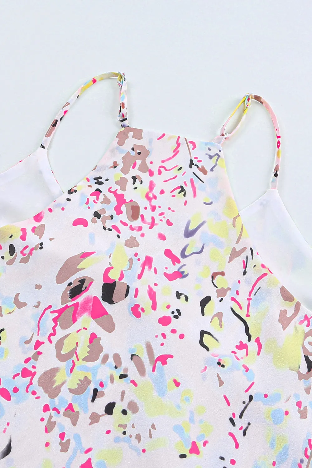 Floral Spaghetti Straps Tank Top