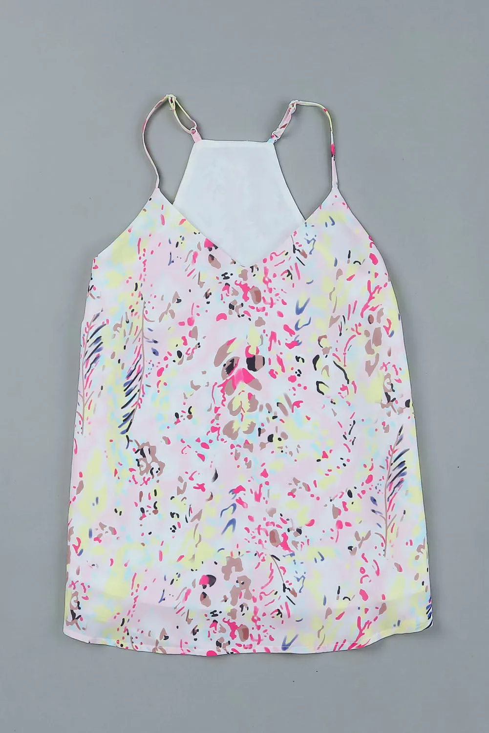 Floral Spaghetti Straps Tank Top