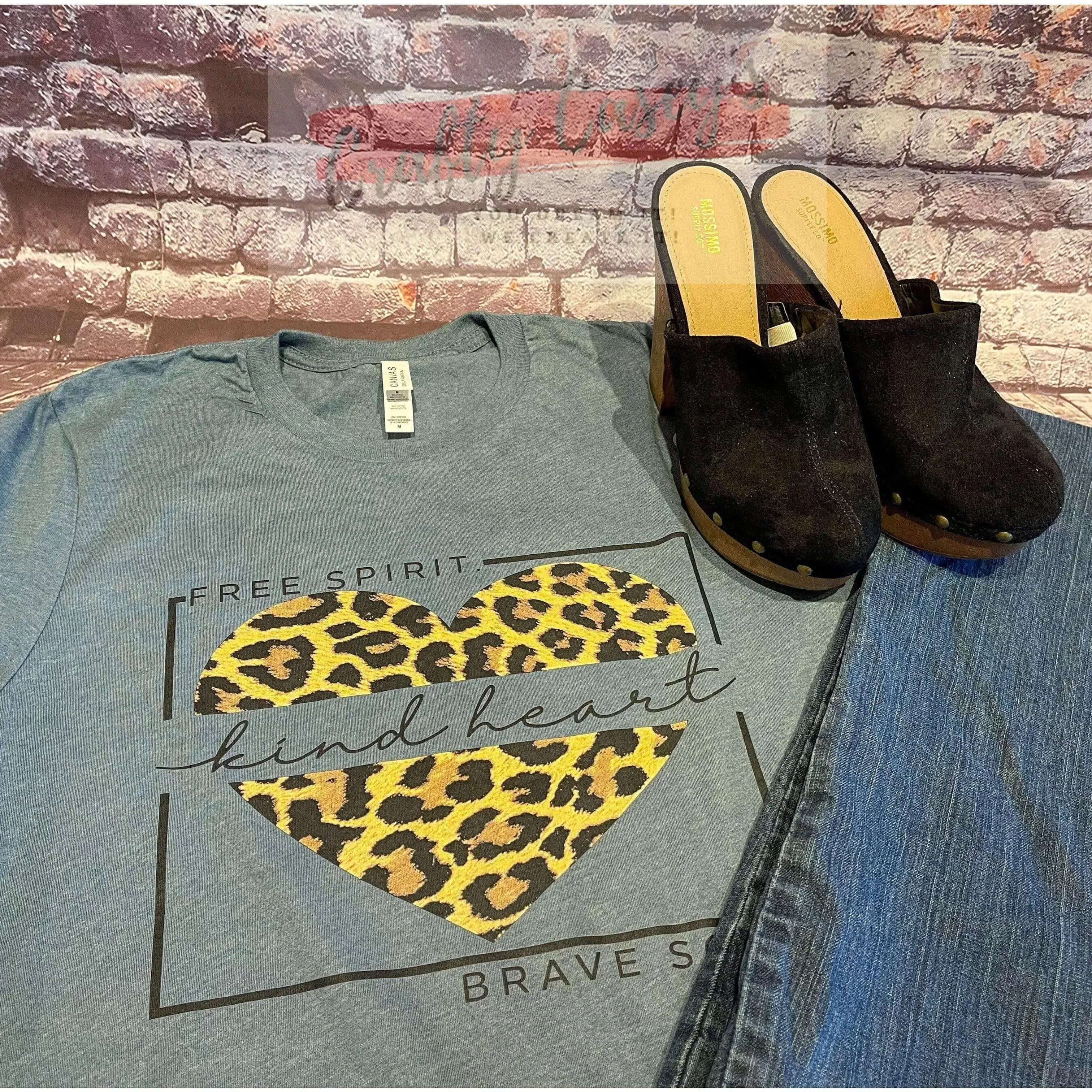 Free Spirit, Kind Heart, Brave Leopard Print