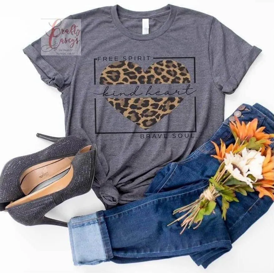 Free Spirit, Kind Heart, Brave Leopard Print