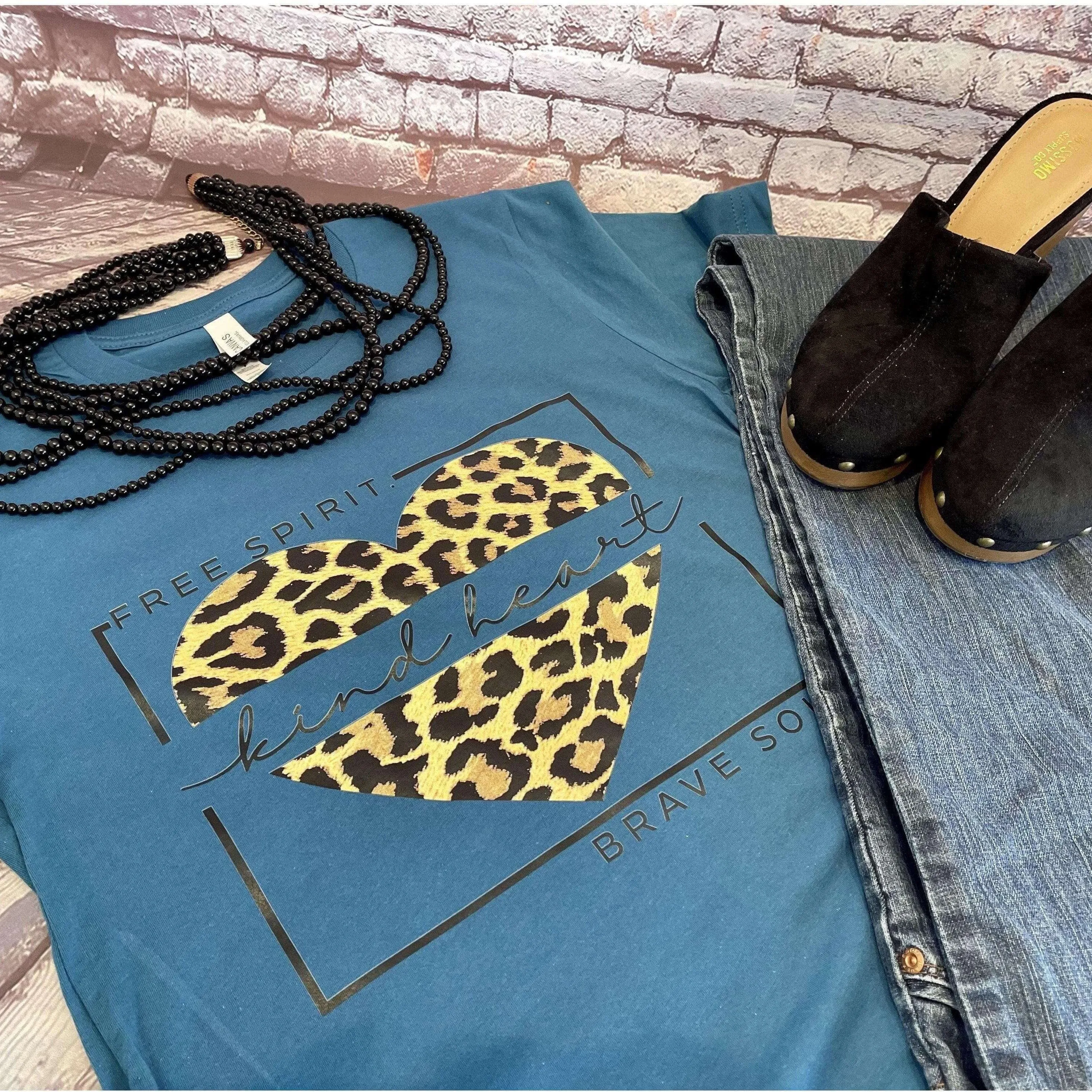Free Spirit, Kind Heart, Brave Leopard Print