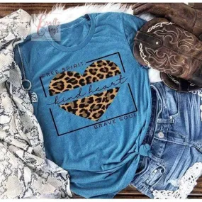Free Spirit, Kind Heart, Brave Leopard Print
