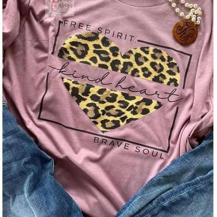 Free Spirit, Kind Heart, Brave Leopard Print