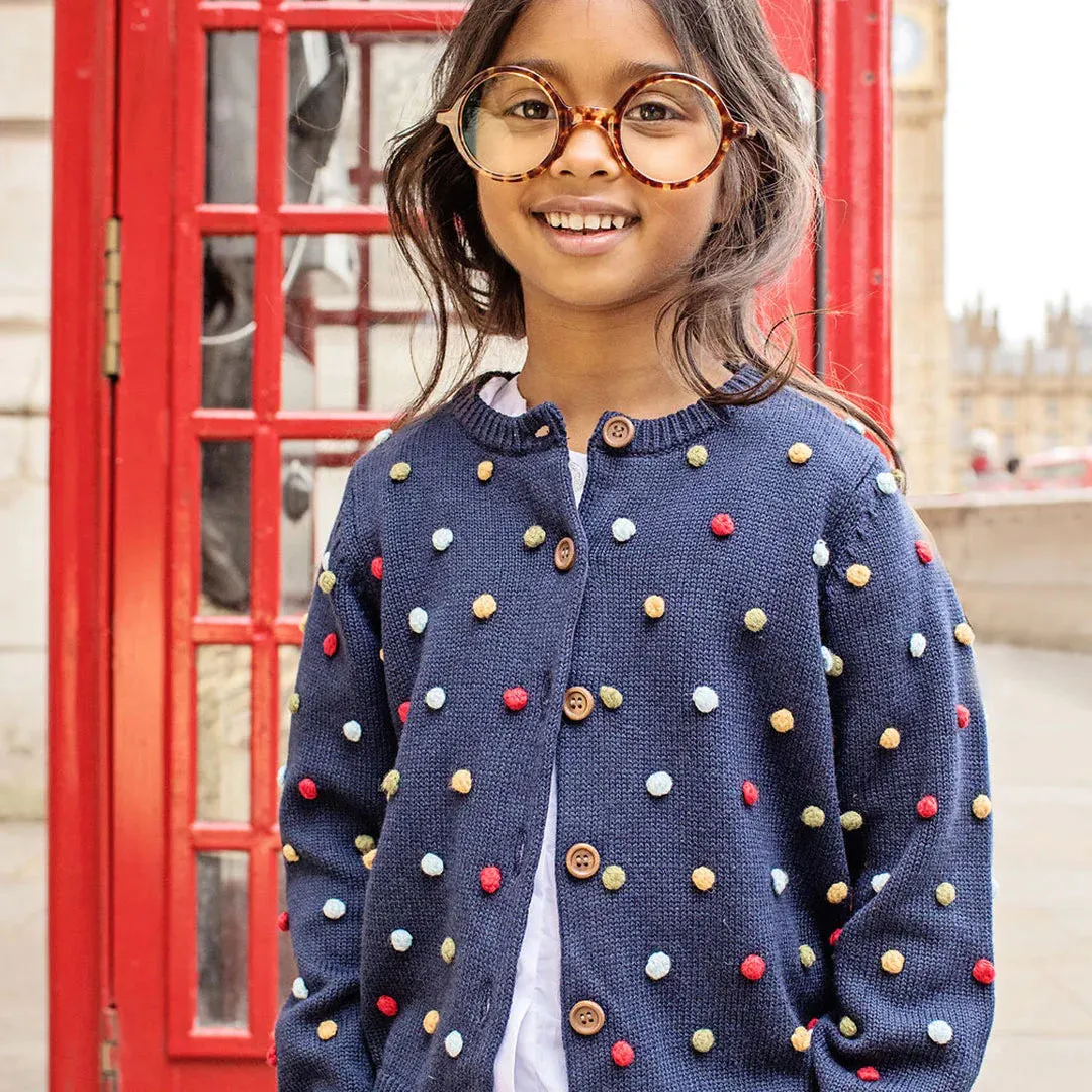 GIRLS MAUDE SWEATER - NAVY
