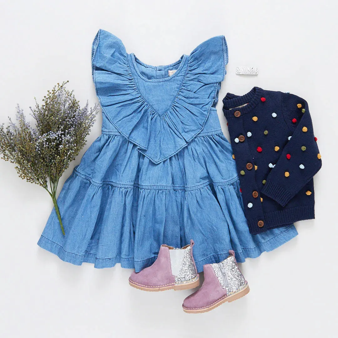 GIRLS MAUDE SWEATER - NAVY