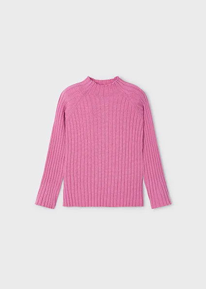 girls rib mock neck sweater