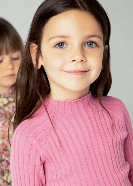girls rib mock neck sweater