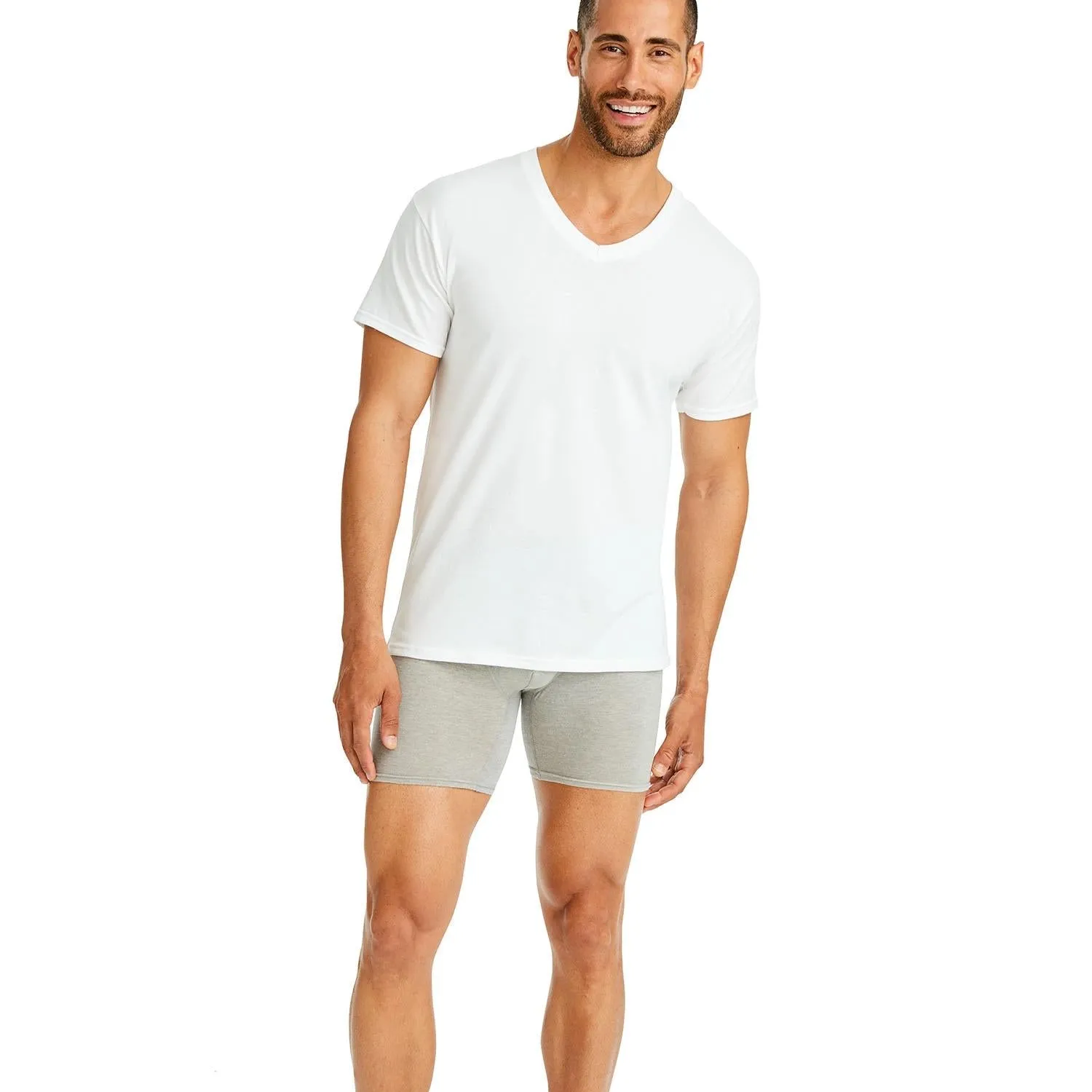 Hanes Men's 6-Pack Best V-Neck Tee