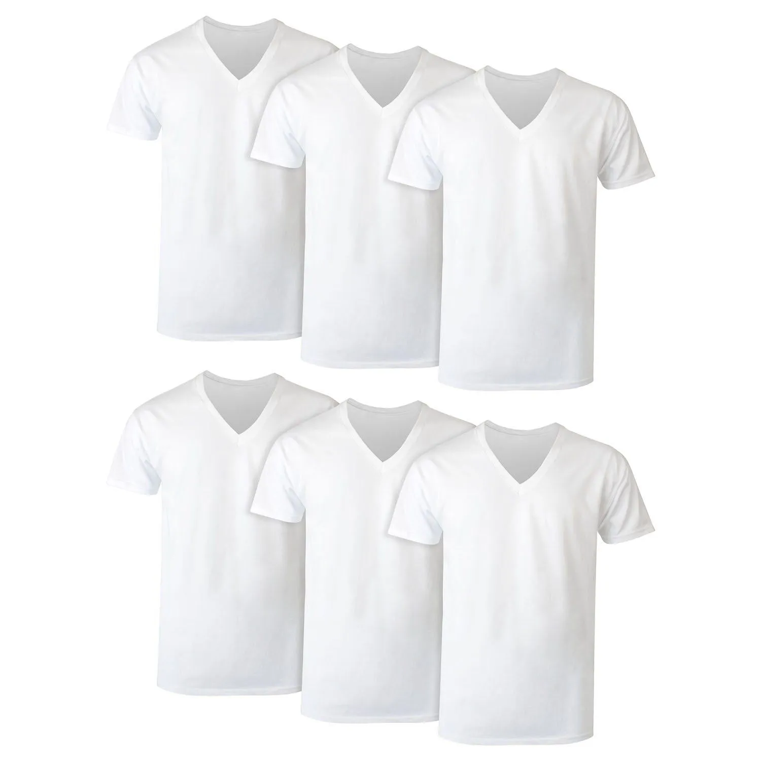 Hanes Men's 6-Pack Best V-Neck Tee