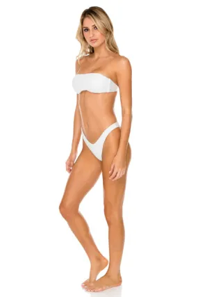 High Leg Brazilian Bottom White