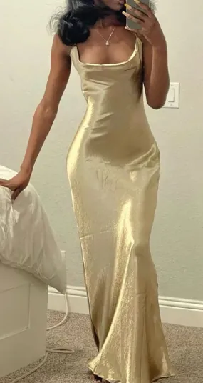 kamahe Simple Square Neck Long Prom Dress Party Dress