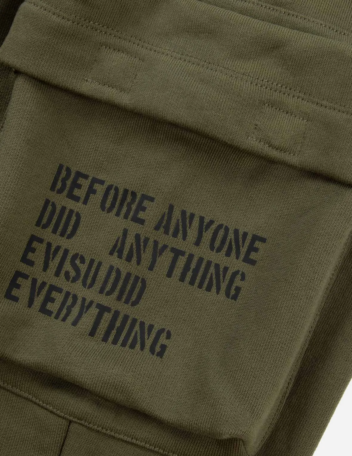 Kamon and Slogan Print Loose Fit Sweatpants
