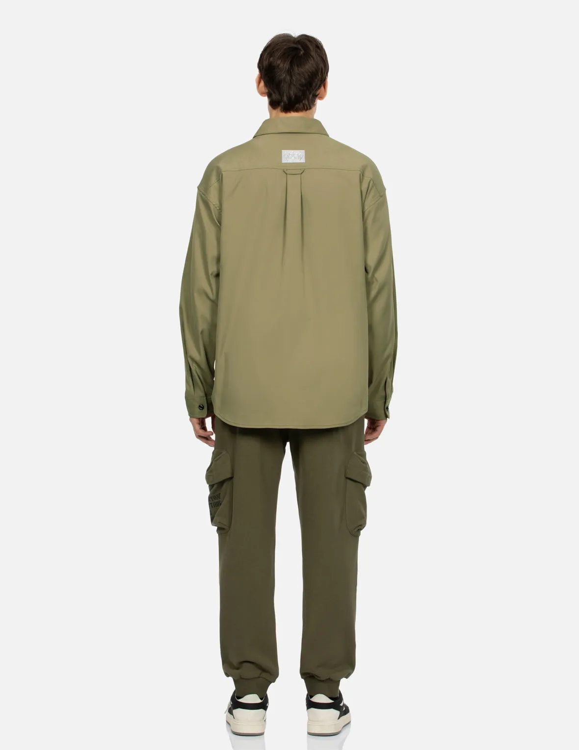 Kamon and Slogan Print Loose Fit Sweatpants