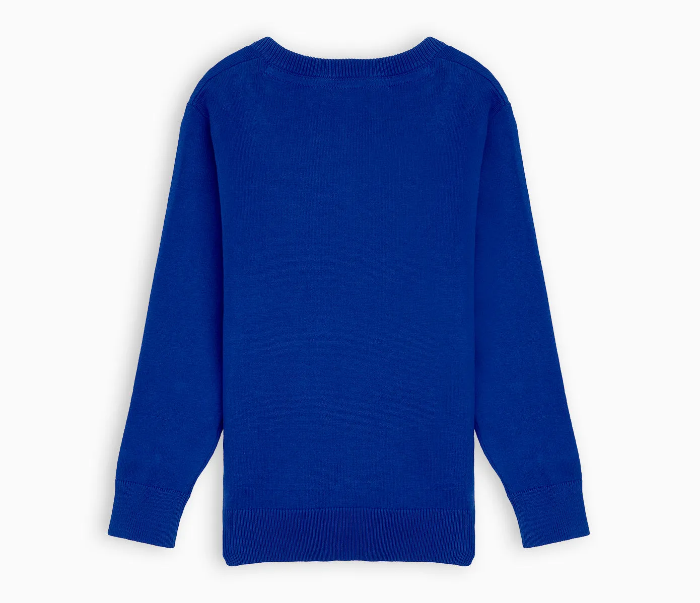 Lightweight V-Neck Cotton Jumper - Royal Blue