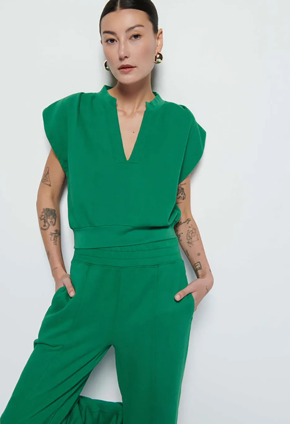 Lincoln Front Slit Knit Pant
