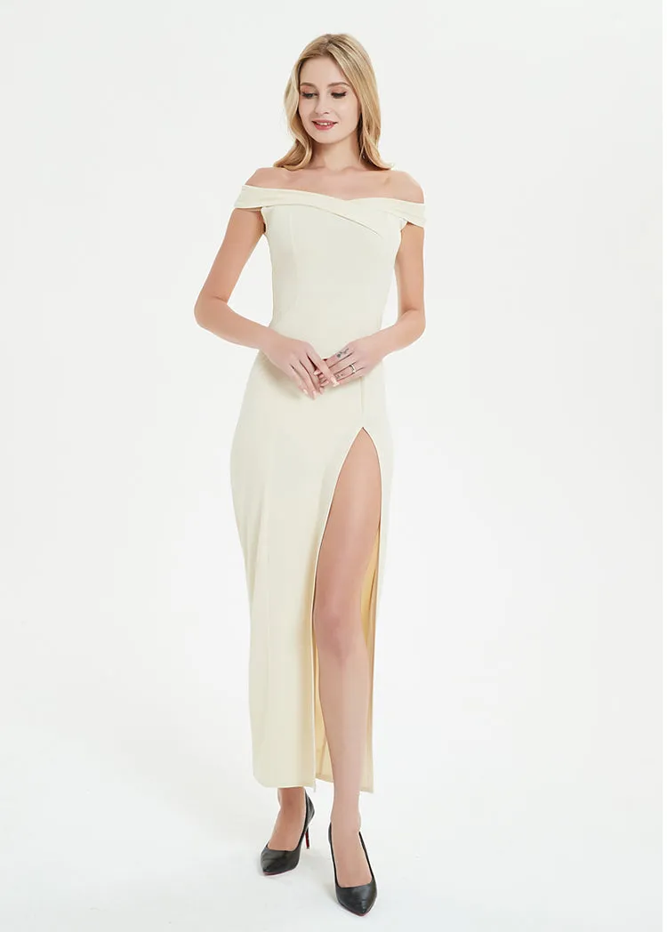 Long Off Shoulder Formal Dress