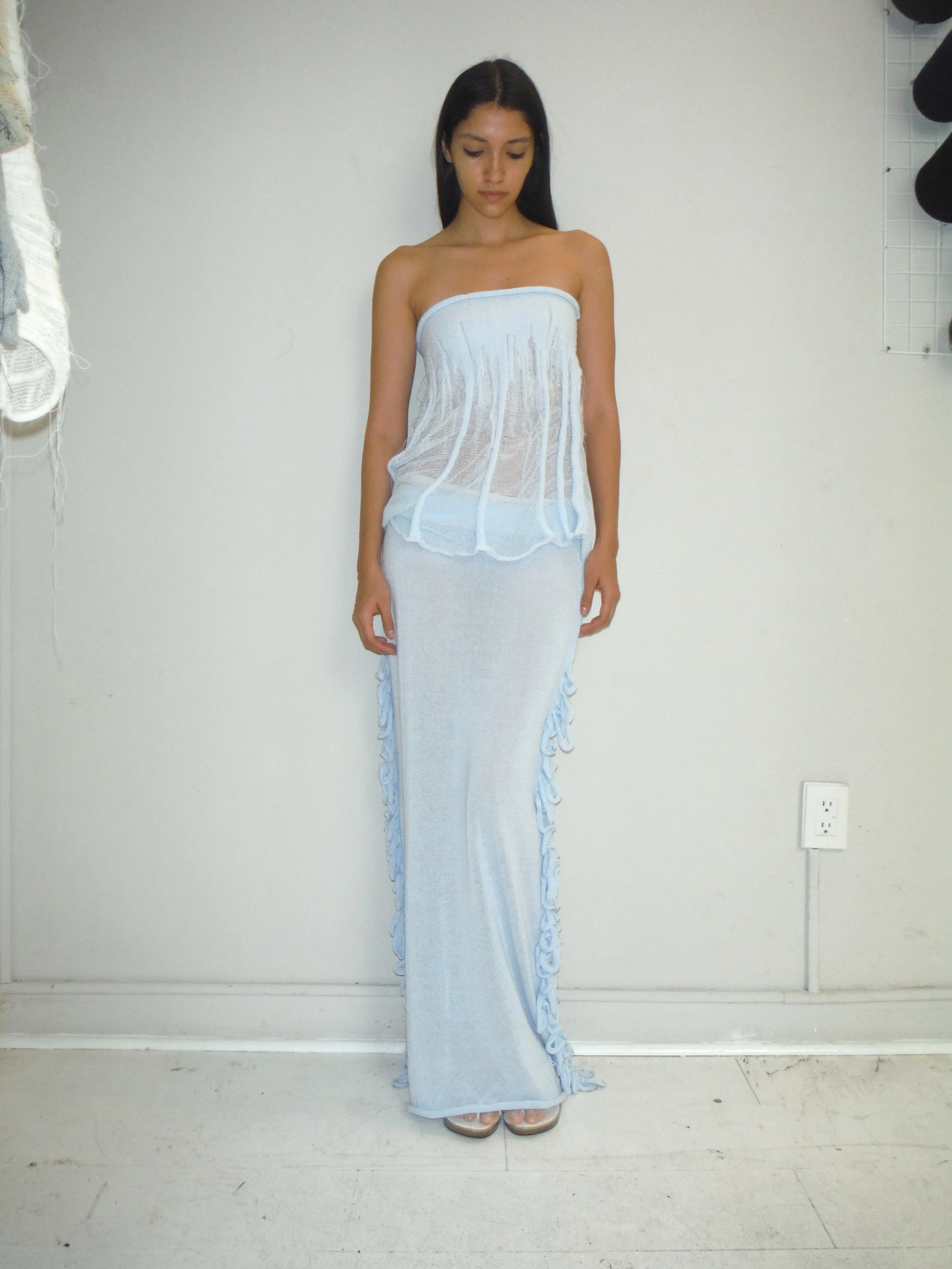 Maxi Loop Skirt blue